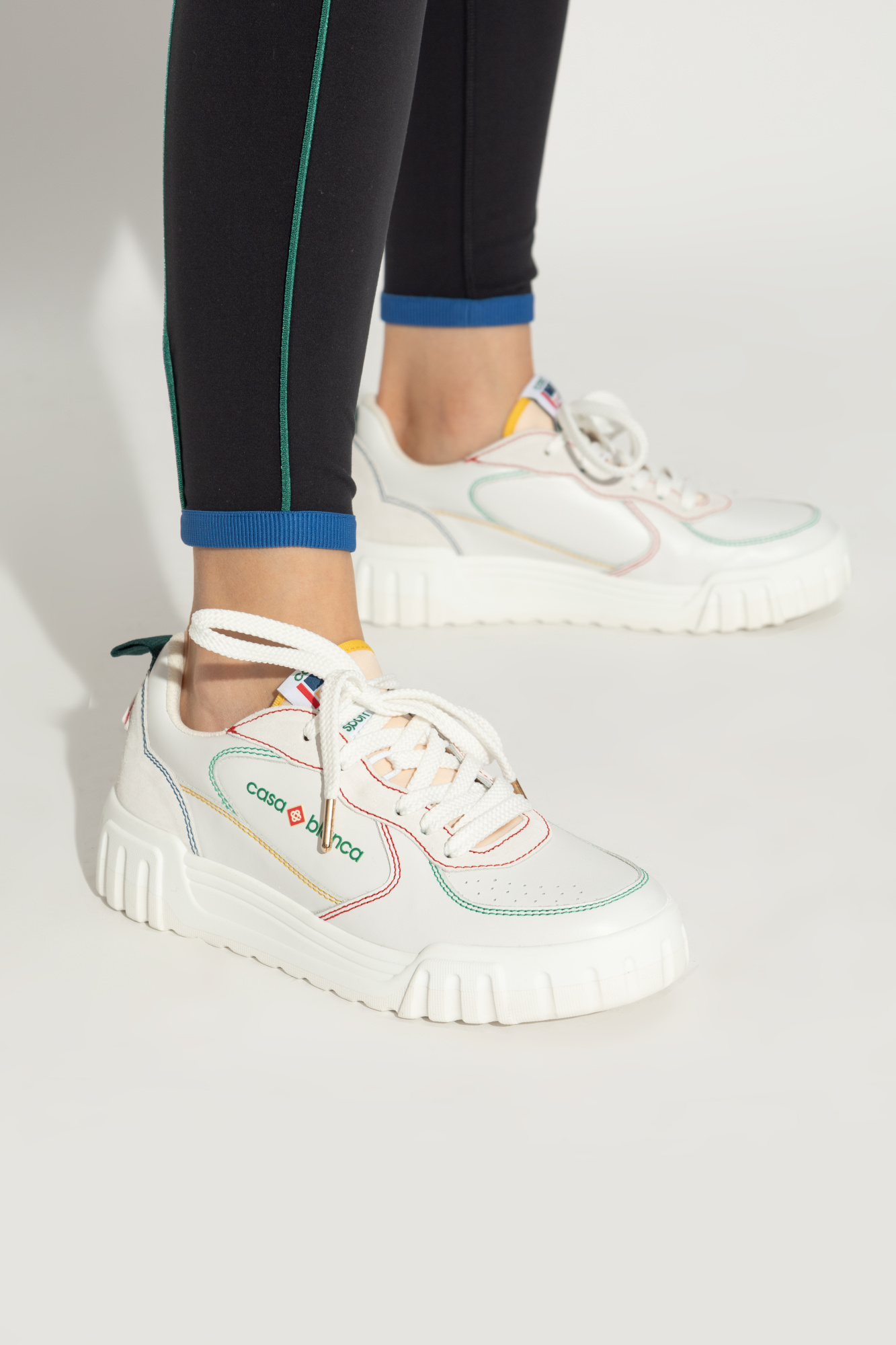 スニーカー CASABLANCA Women Sneakers 412509 APS25 SNK 017 WHITE Women's Court White & Multicolour Sneakers | Casablanca Paris